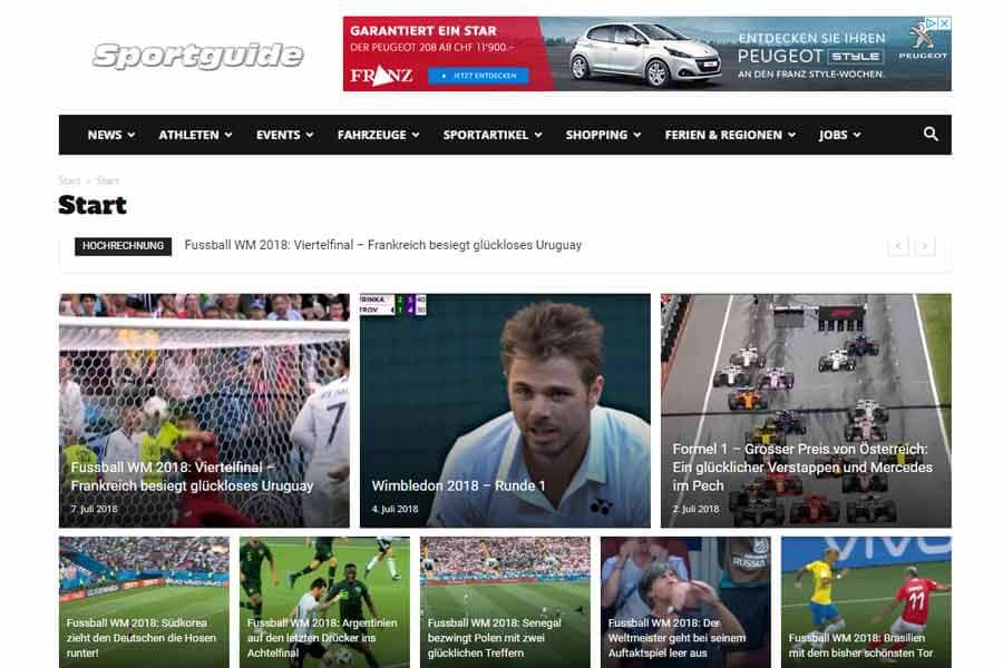 Landingpage Sportguide 2018, 900x600